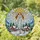 Angel Halo Sun Pine Trees Prayer Snow Village Winter Scene - Christmas Holiday Gift Stained Glass Suncatcher - 1