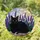 Black Cat Lavender Tiffany Glass Art, Yellow Sun & Stone Wall - Jewel Tone Home Decor Stained Glass Suncatcher - 1