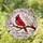 Red Cardinal Bird Cherry Blossom Stained Glass - 'I Am Always With You' Sympathy Gift Stained Glass Suncatcher - 1