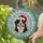 Bernese Mountain Dog Santa Hat - Tiffany Stained Glass Christmas Holiday Gift for Dog Lovers Stained Glass Suncatcher - 2