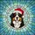 Bernese Mountain Dog Santa Hat - Tiffany Stained Glass Christmas Holiday Gift for Dog Lovers Stained Glass Suncatcher - 5
