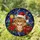 Tabby Cat Santa Hat Poinsettia Stained Glass - Christmas Starry Night Holiday Gift for Cat Lovers Stained Glass Suncatcher - 1