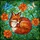 Red Fox Stained Glass Art Tiffany Style Blue Butterfly Orange Flowers Green Mosaic Stained Glass Suncatcher - 5