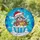 Cartoon Raccoon Santa Hat Christmas Gifts Snow Stained Glass Jewel Tones Winter Holiday Stained Glass Suncatcher - 1