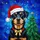 Black Tan Rottweiler Doberman Dog Santa Hat Stained Glass Christmas Tree Tiffany Art Stained Glass Suncatcher - 5