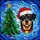 Black Tan Dog Santa Hat Christmas Tree Stained Glass Art Mosaic Sky Christmas Gift Stained Glass Suncatcher - 5