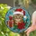 Tabby Cat Santa Hat Stained Glass - Christmas Holiday Mosaic Decor Gift for Cat Lover Stained Glass Suncatcher - 2
