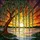 Weeping Willow Tree Stained Glass Sunset Water Landscape Tiffany Style Home Decor Stained Glass Suncatcher - 5