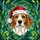 Beagle Dog Santa Hat Stained Glass Mosaic Art - Christmas Holiday Gift for Dog Lover Stained Glass Suncatcher - 5