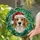 Beagle Dog Santa Hat Stained Glass Mosaic Art - Christmas Holiday Gift for Dog Lover Stained Glass Suncatcher - 2