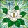 White Magnolia Blue Dragonfly Stained Glass - Tiffany Jewel Tone Opalescent Floral Decor Stained Glass Suncatcher - 5