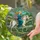 Tiffany Stained Glass Maiden White Horse Roses - Golden Hair Teal Gown Hillsides Foliage Stained Glass Suncatcher - 2
