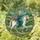 Tiffany Stained Glass Maiden White Horse Roses - Golden Hair Teal Gown Hillsides Foliage Stained Glass Suncatcher - 1