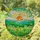 Glowing Tiffany Stained Glass Setting Sun Four-Leaf Clover Hills Intricate Mosaic Art Stained Glass Suncatcher - 1