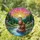Stained Glass Brown Otter River Vibrant Sunset Forest Pine Hills - Wildlife Decor Stained Glass Suncatcher - 1