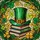 Leprechaun Top Hat Books Four-Leaf Clover Tiffany Stained Glass - St. Patrick's Day Gift Stained Glass Suncatcher - 5