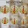 Classical Violin Musical Notes Staff Lines Foliage - Tiffany Style Golden Mosaic Panels Stained Glass Suncatcher - 4