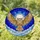 Majestic Owl Golden Eyes Stained Glass Art - Starry Night Moon Clouds Tiffany Design Stained Glass Suncatcher - 1