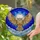 Majestic Owl Golden Eyes Stained Glass Art - Starry Night Moon Clouds Tiffany Design Stained Glass Suncatcher - 2