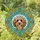 Fluffy Cockapoo Dog Portrait Stained Glass Tiffany Teal Aqua Mosaic - Dog Lover Gift Stained Glass Suncatcher - 1