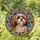 Shih Tzu Dog Stained Glass Portrait with Ornate Floral Scrollwork & Tiffany Style Jewel Tones Stained Glass Suncatcher - 1