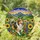 Happy Sheltie Dog Wildflower Meadow Tiffany Stained Glass Style Colorful Nature Art Stained Glass Suncatcher - 1