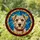 Tiffany Stained Glass Terrier Dog - Red Collar Mosaic Art Home Decor Gift for Dog Lovers Stained Glass Suncatcher - 1