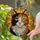 Detailed Calico Cat Face Stained Glass Art - Tiffany Style Green Eye Mosaic - Cat Lover Gift Stained Glass Suncatcher - 2