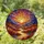 Setting Sun Mountain River Autumn Forest Valley Landscape Tiffany Style Glass Stained Glass Suncatcher - 1
