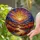 Setting Sun Mountain River Autumn Forest Valley Landscape Tiffany Style Glass Stained Glass Suncatcher - 2