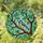 Great Tit Bird Stained Glass Tiffany Style - Perched Branch Green Leaves Mosaic Sky Stained Glass Suncatcher - 1