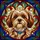 Intricate Fluffy Shih Tzu Dog Head Stained Glass Mosaic - Tiffany Style Dog Lover Gift Stained Glass Suncatcher - 5