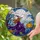 Green Witch Broomstick Jack-o'-lantern Moon Mosaic - Celestial Fantasy Halloween Gift Stained Glass Suncatcher - 2