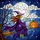 Green Witch Broomstick Jack-o'-lantern Moon Mosaic - Celestial Fantasy Halloween Gift Stained Glass Suncatcher - 5