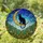 Black Cat Golden Crescent Moon Stained Glass Art - Celestial Jewel Tone Night Sky Stars Stained Glass Suncatcher - 1