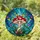 Amanita Muscaria Mushroom Tiffany Stained Glass Forest Berries Edge-to-Edge Mosaic Art Stained Glass Suncatcher - 1