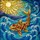 Intricate Detailed Koi Fish Sun Iridescent Scales Tiffany Stained Glass Jewel Tones Waves Stained Glass Suncatcher - 5