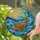 Intricate Detailed Koi Fish Sun Iridescent Scales Tiffany Stained Glass Jewel Tones Waves Stained Glass Suncatcher - 2