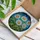 Six White Daisies Yellow Orange Centers Green Leaves Tiffany Glass Style Jewel Tone Mosaic Art Stained Glass Suncatcher - 3