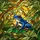 Vibrant Blue Frog Red Eyes Jungle Leaf Stained Glass - Intricate Tiffany Tropical Mosaic Art Stained Glass Suncatcher - 5