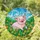 Joyful Pink Pig Tiffany Stained Glass Art Daisies & Lush Green Grass Field Decor Stained Glass Suncatcher - 1