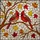 Red Cardinal Pair Autumn Leaves - Tiffany Style Stained Glass Window Decoration Stained Glass Suncatcher - 5