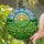 Four Leaf Clover Rolling Hills Stained Glass Art - Golden Sun Tiffany Style Nature Decor Stained Glass Suncatcher - 2