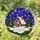 Stained Glass Winter Cabin Christmas Trees Star-Filled Night Sky Holiday Decoration Gift Stained Glass Suncatcher - 1