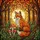Red Fox Stained Glass Art, Detailed Forest Toadstools & Autumn Crescent Moon Decor Gift Stained Glass Suncatcher - 5