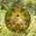 Tiffany Stained Glass Doves Heart - Green Leaves, Red Berries & Golden Amber Glow Home Decor Stained Glass Suncatcher - 1