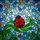 Ladybug Stained Glass Tiffany Style Mosaic Sky Jewel Tone Red Green Leaf Home Decoration Stained Glass Suncatcher - 5