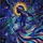 Pregnant Woman Silhouette Stained Glass Cosmic Galaxy Nebula - Expecting Mother Gift Stained Glass Suncatcher - 5