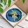 Majestic Orcas Leaping Turbulent Ocean Waves & Radiant Sun Tiffany Stained Glass Artwork Stained Glass Suncatcher - 3