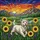 Westie Dog Sunflowers Lavender Mountain Sunset - Tiffany Stained Glass Dog Lover Gift Stained Glass Suncatcher - 5